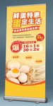 鸡蛋 鲜蛋特惠 易拉宝 展架