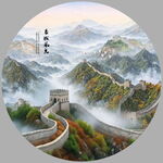 圆形山水画