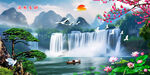 流水生财挂画
