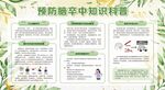 预防脑卒中知识科普海报
