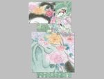 现版古风花卉人物插画作品  