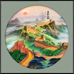 圆形山水画