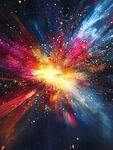 绚丽宇宙能量爆发瞬间