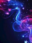 梦幻星空炫彩流动背景图