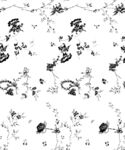 黑白花卉图案纹理背景