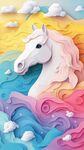 梦幻独角兽的多彩纸艺世界
