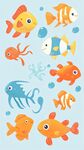 可爱海洋鱼类插画图案