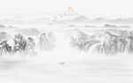山水水墨画