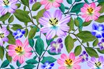 水彩花卉 花瓣图案 彩色花瓣 