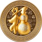 金色福禄葫芦装饰图案