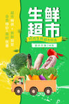 生鲜超市促销宣传图