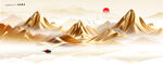 金山山水画背景墙