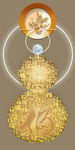 金色佛像艺术造型展示装饰画
