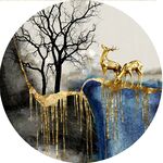 抽象麋鹿画