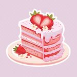 草莓夹心美味蛋糕