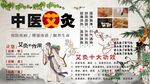 中医艾灸背景墙