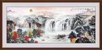 高山流水国画