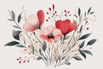 水彩风花卉插画