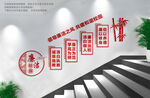 廉洁校园楼梯文化墙