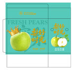 梨好时光梨子包装平面展开图