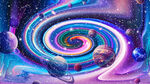 彩色星空漩涡宇宙星空星球