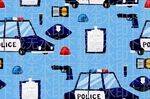 警察元素无缝图案设计
