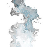 水墨风格抽象地图图案
