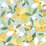 清新花卉图案背景图无缝数码印花
