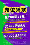 充值狂欢优惠活动海报