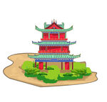 星明楼中式古风多层塔楼景观