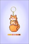可爱像素风猫咪钥匙扣大橘为重图