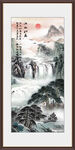 竖幅山水画