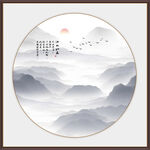 圆形山水画