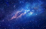 蓝色宇宙星空背景图