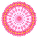 圆形粉色花纹