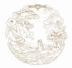 屏南线条插画