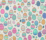 复活节彩蛋兔子图案背景