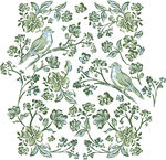 花鸟绿植图案设计素材