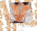 橙色叶子定位花