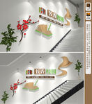 校园阅读楼梯墙