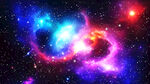 唯美梦幻五彩斑谰炫丽星空海报