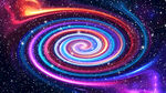 绚丽宇宙漩涡星云图景