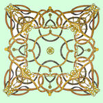 复古金色几何花纹图案