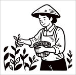 采茶女劳作场景