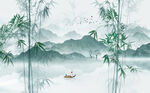 水墨竹子背景