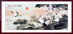 松鹤延年挂画