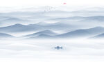 山水水墨画