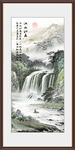 竖幅玄关山水画