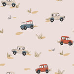 数码印花卡通汽车沙漠图案背景图