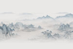 新中式屏风山水画